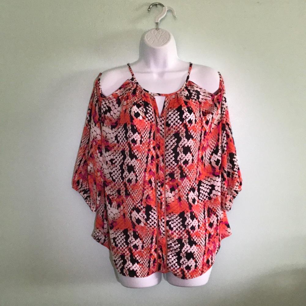 Worthington blouse open shoulder size L